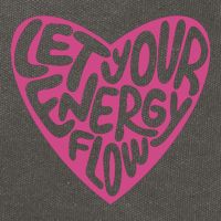 Let Your Energy Flow Heart Quote Cotton Canvas Backpack