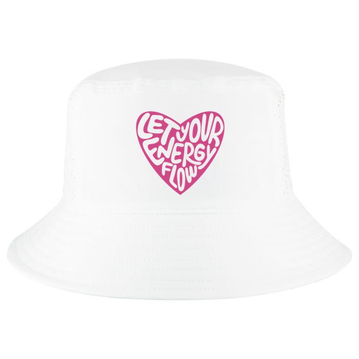 Let Your Energy Flow Heart Quote Cool Comfort Performance Bucket Hat