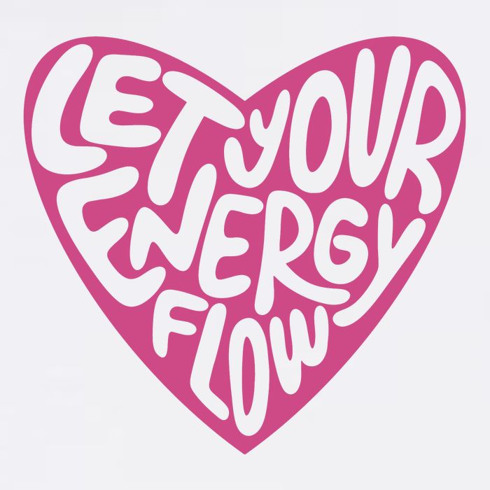 Let Your Energy Flow Heart Quote Cool Comfort Performance Bucket Hat