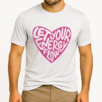 Let Your Energy Flow Heart Quote Cooling Performance Crew T-Shirt