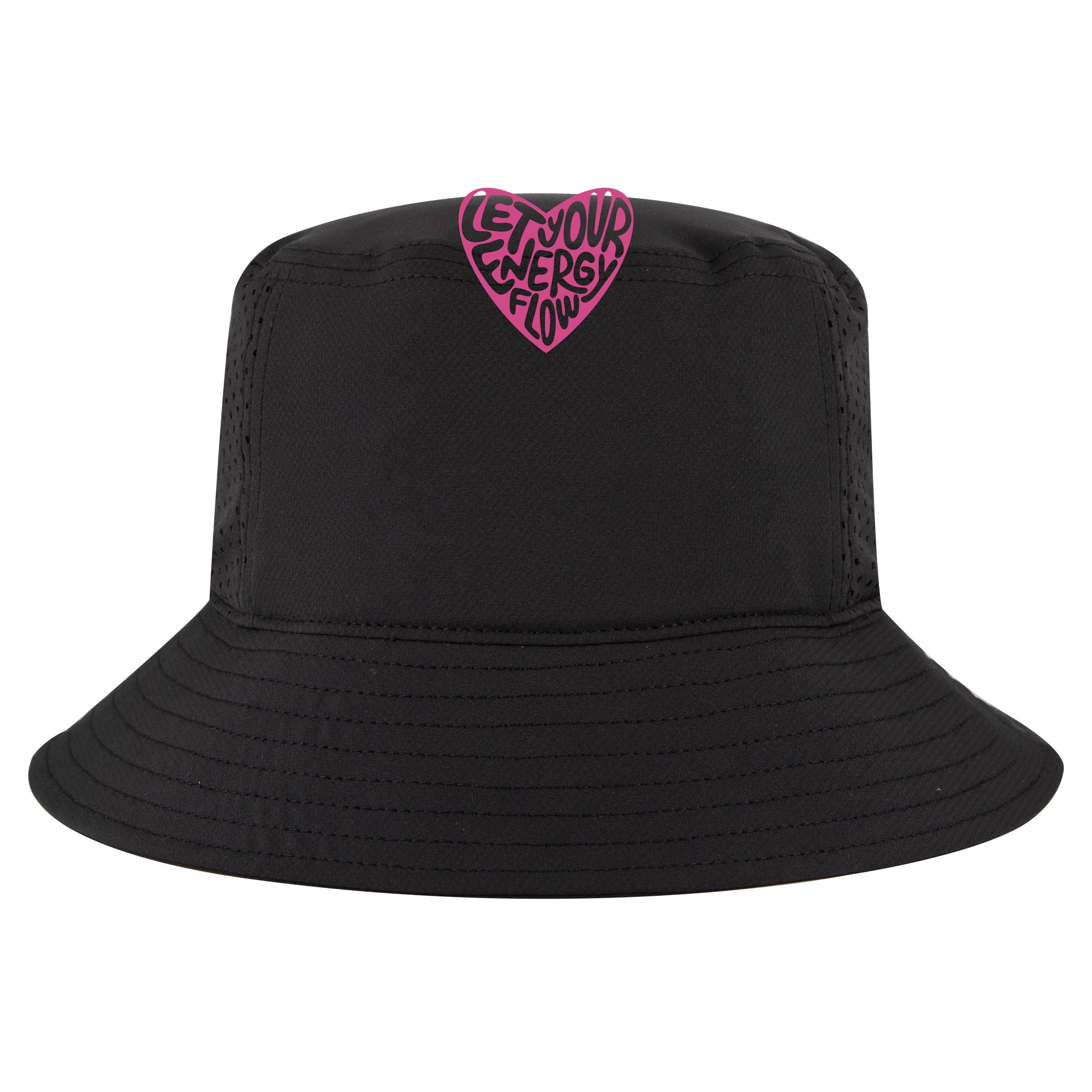 Let Your Energy Flow Heart Quote Bucket Hat