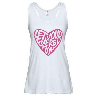 Let Your Energy Flow Heart Quote Ladies Essential Flowy Tank