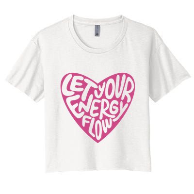 Let Your Energy Flow Heart Quote Crop Top