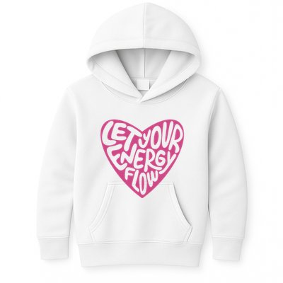 Let Your Energy Flow Heart Quote Kids Hoodie