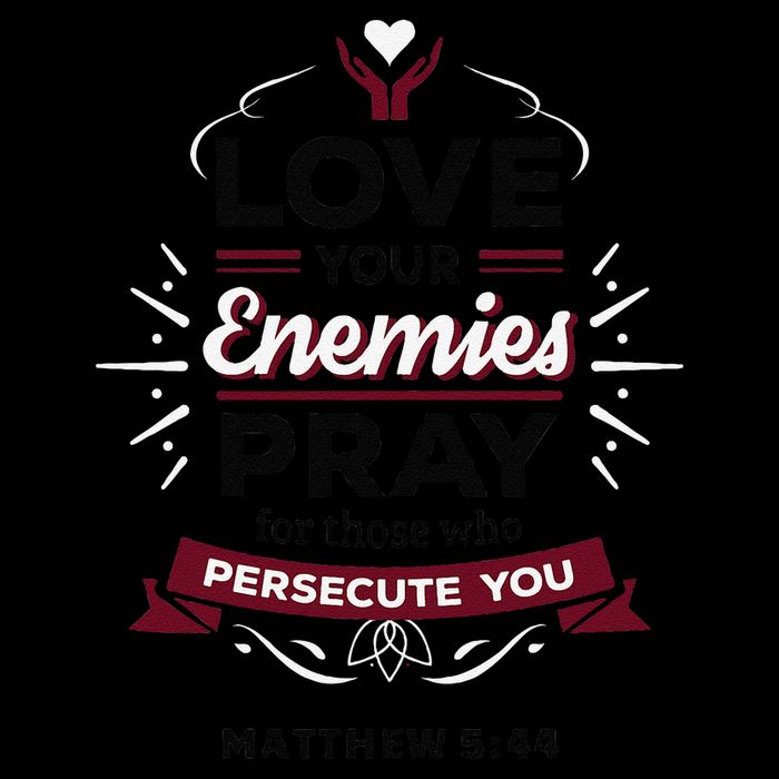Love Your Enemies Pray For Those Who Persecute You Matthew Drawstring Bag