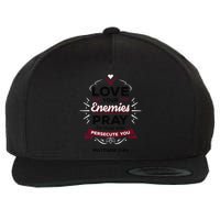 Love Your Enemies Pray For Those Who Persecute You Matthew Wool Snapback Cap