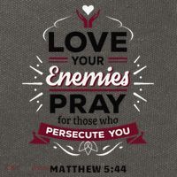 Love Your Enemies Pray For Those Who Persecute You Matthew Cotton Canvas Backpack