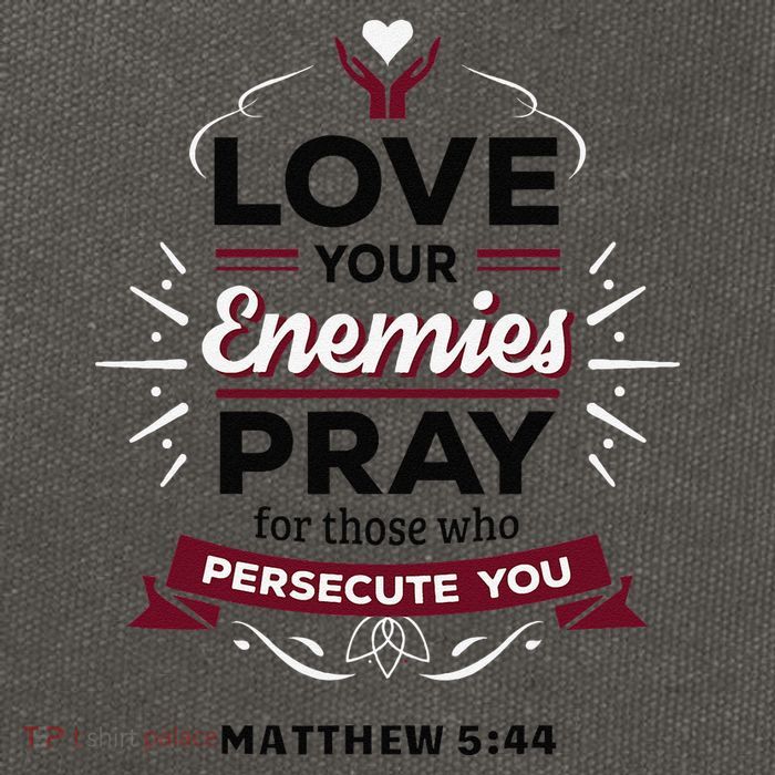 Love Your Enemies Pray For Those Who Persecute You Matthew Cotton Canvas Backpack