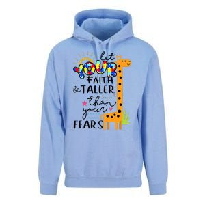 Let Your Faith Be Taller Than Your Fears Autism Unisex Surf Hoodie