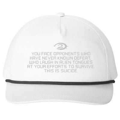 Legendary You Face Opponents Who Have Never Known Defeat Who Laugh In Alien Tong Snapback Five-Panel Rope Hat