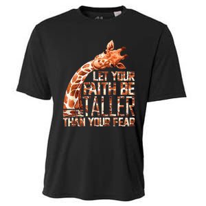 Let Your Faith Be Taller Than Your Fear Giraffe Cooling Performance Crew T-Shirt