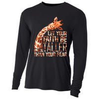 Let Your Faith Be Taller Than Your Fear Giraffe Cooling Performance Long Sleeve Crew