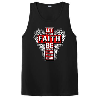 Let Your Faith Be Bigger Than Your Fear Winged Cross PosiCharge Competitor Tank