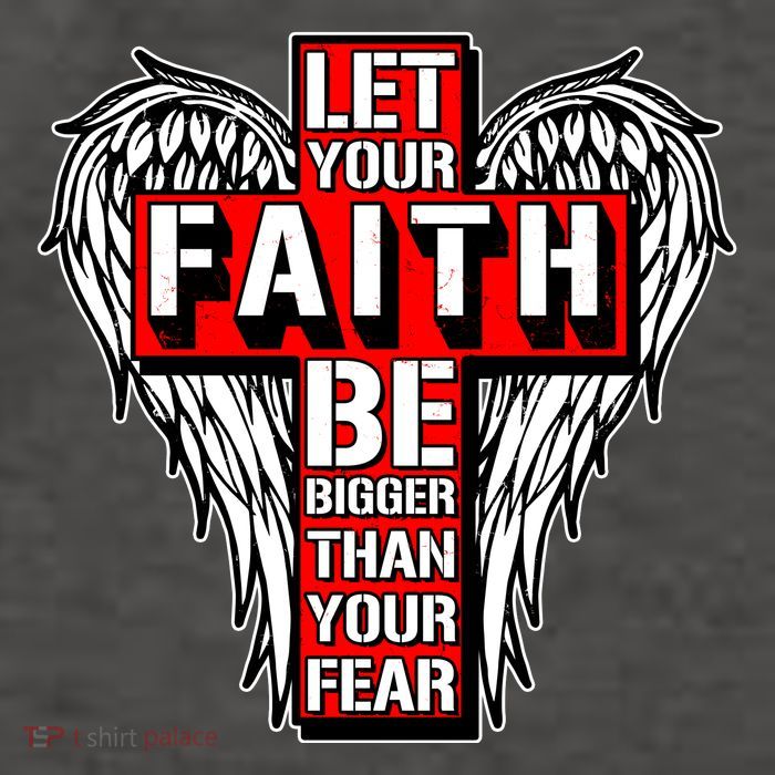 Let Your Faith Be Bigger Than Your Fear Winged Cross Vector Backpack