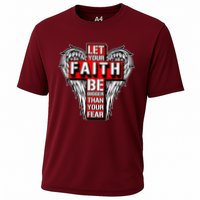 Let Your Faith Be Bigger Than Your Fear Winged Cross Performance Shirt