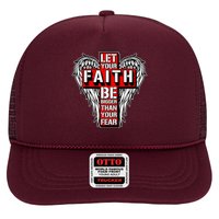 Let Your Faith Be Bigger Than Your Fear Winged Cross Hat