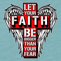 Let Your Faith Be Bigger Than Your Fear Winged Cross Sueded Cloud Jersey T-Shirt