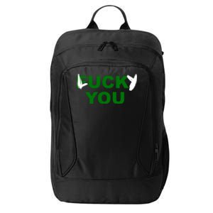 Lucky You F*ck You Funny St Patrick's Day City Backpack