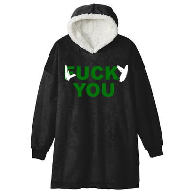 Lucky You F*ck You Funny St Patrick's Day Hooded Wearable Blanket