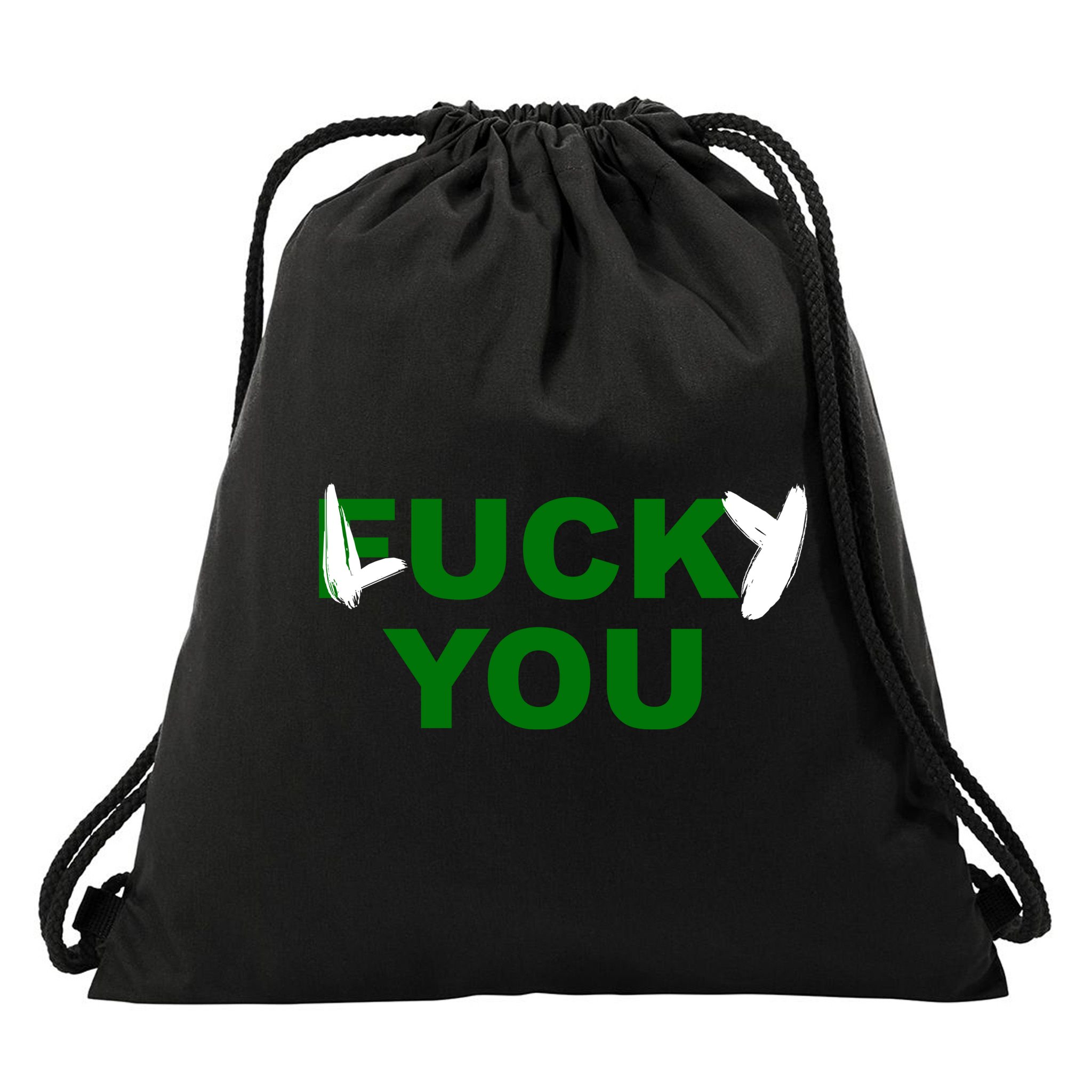 Lucky You F*ck You Funny St Patrick's Day Drawstring Bag
