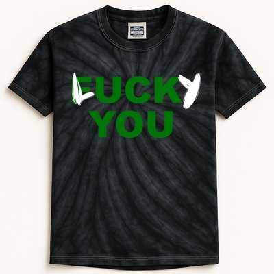 Lucky You F*ck You Funny St Patrick's Day Kids Tie-Dye T-Shirt
