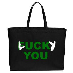 Lucky You F*ck You Funny St Patrick's Day Cotton Canvas Jumbo Tote