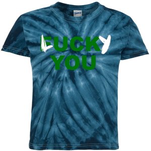 Lucky You F*ck You Funny St Patrick's Day Kids Tie-Dye T-Shirt