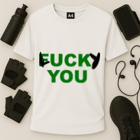 Lucky You F*ck You Funny St Patrick's Day Cooling Performance Crew T-Shirt