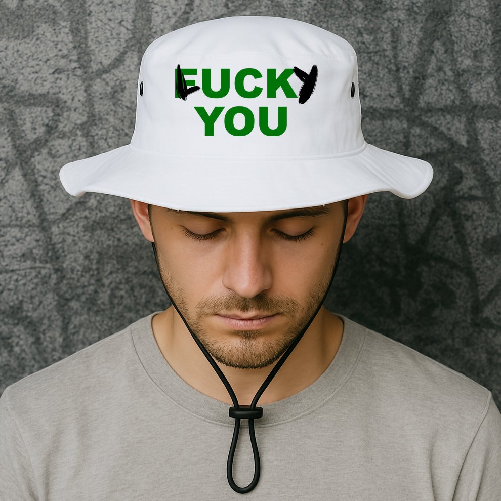 Lucky You F*ck You Funny St Patrick's Day Bucket Hat