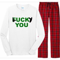 Lucky You F*ck You Funny St Patrick's Day Long Sleeve Pajama Set