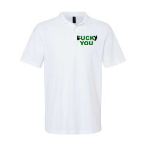 Lucky You F*ck You Funny St Patrick's Day Softstyle Adult Sport Polo