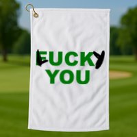 Lucky You F*ck You Funny St Patrick's Day Golf Towel