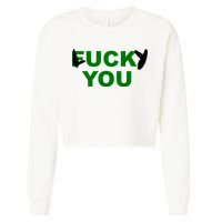 Lucky You F*ck You Funny St Patrick's Day Cropped Pullover Crew