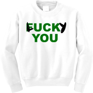 Lucky You F*ck You Funny St Patrick's Day Kids Sweatshirt