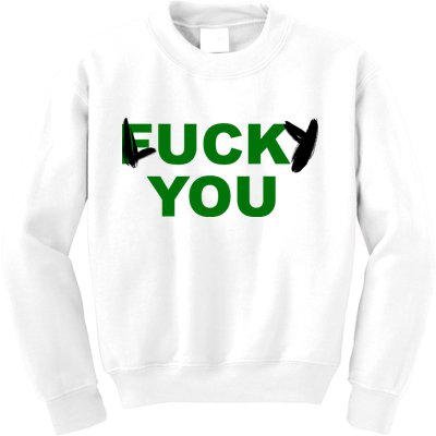 Lucky You F*ck You Funny St Patrick's Day Kids Sweatshirt