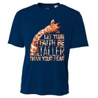 Let Your Faith Be Taller Than Your Fear Giraffe Cooling Performance Crew T-Shirt