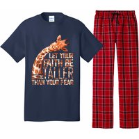 Let Your Faith Be Taller Than Your Fear Giraffe Pajama Set