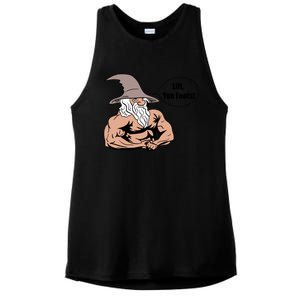 Lift You Fools Wizard Weightlifting Bodybuilding Gym Fitness Ladies PosiCharge Tri-Blend Wicking Tank