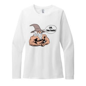 Lift You Fools Wizard Weightlifting Bodybuilding Gym Fitness Womens CVC Long Sleeve Shirt