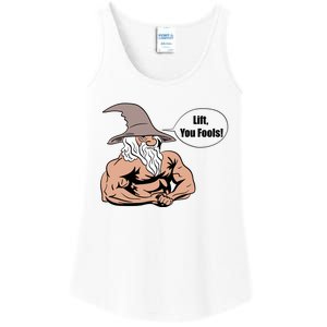 Lift You Fools Wizard Weightlifting Bodybuilding Gym Fitness Ladies Essential Tank