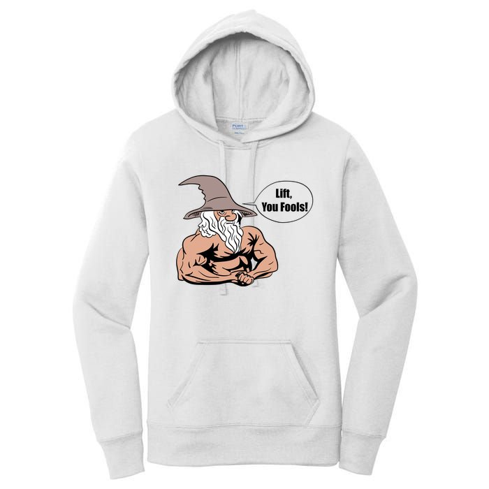 Lift You Fools Wizard Weightlifting Bodybuilding Gym Fitness Women's Pullover Hoodie