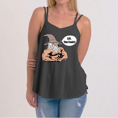 Lift You Fools Wizard Weightlifting Bodybuilding Gym Fitness Women's Strappy Tank