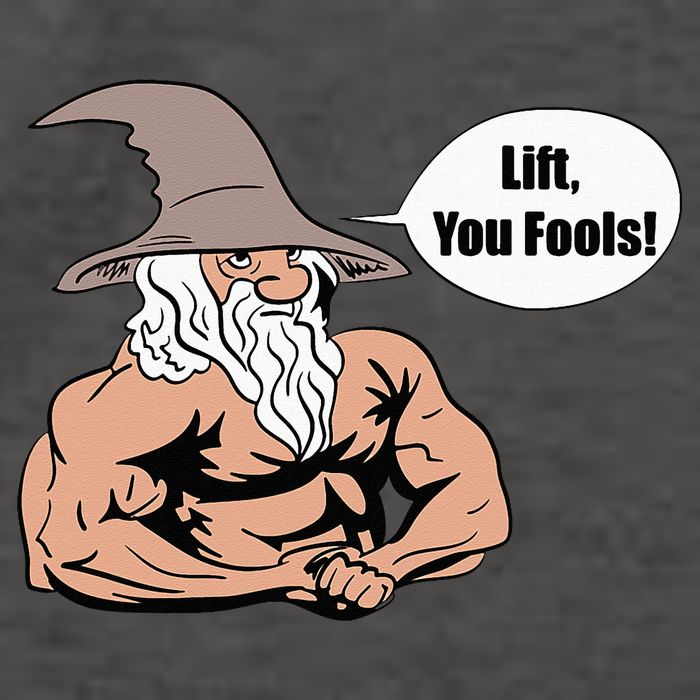 Lift You Fools Wizard Weightlifting Bodybuilding Gym Fitness Vector Backpack