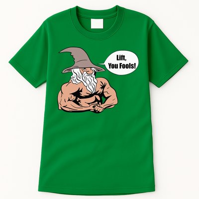 Lift You Fools Wizard Weightlifting Bodybuilding Gym Fitness Tall T-Shirt