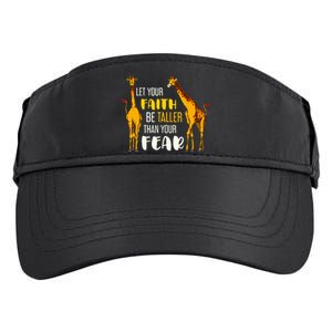 Let Your Faith Be Taller Than Your Fear Zoo Animal Giraffe Adult Drive Performance Visor