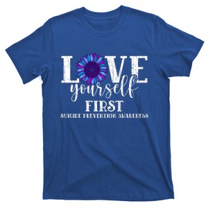 Love Yourself First Suicide Prevention Awareness Graphic Meaningful Gift T-Shirt