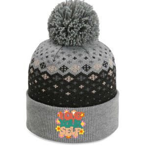 Love Yourself Floral Positive Quote The Baniff Cuffed Pom Beanie