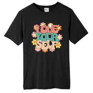 Love Yourself Floral Positive Quote Tall Fusion ChromaSoft Performance T-Shirt