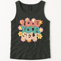 Love Yourself Floral Positive Quote Tank Top