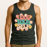 Love Yourself Floral Positive Quote Tank Top